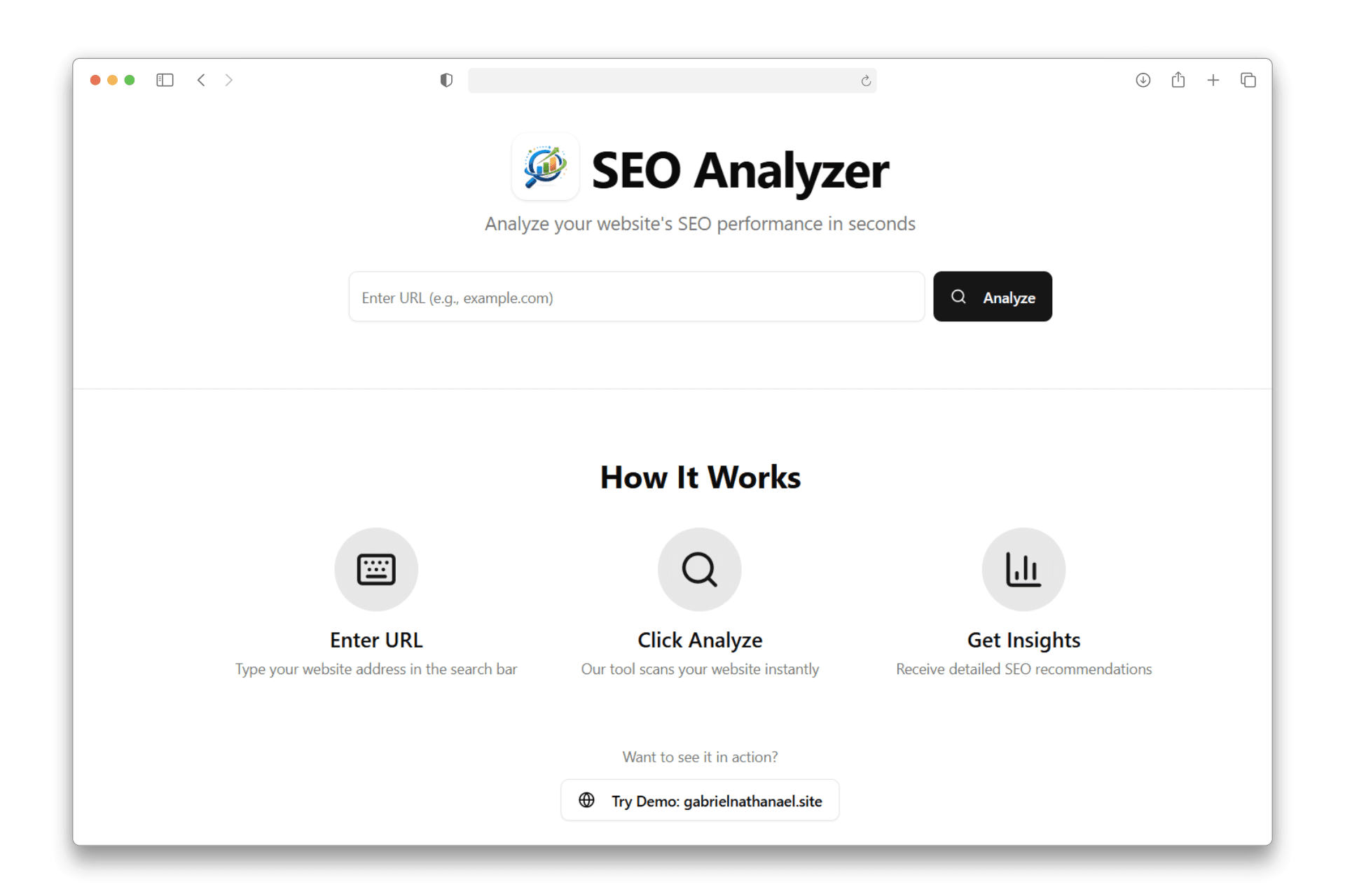 SEO Analyzer Web Tool