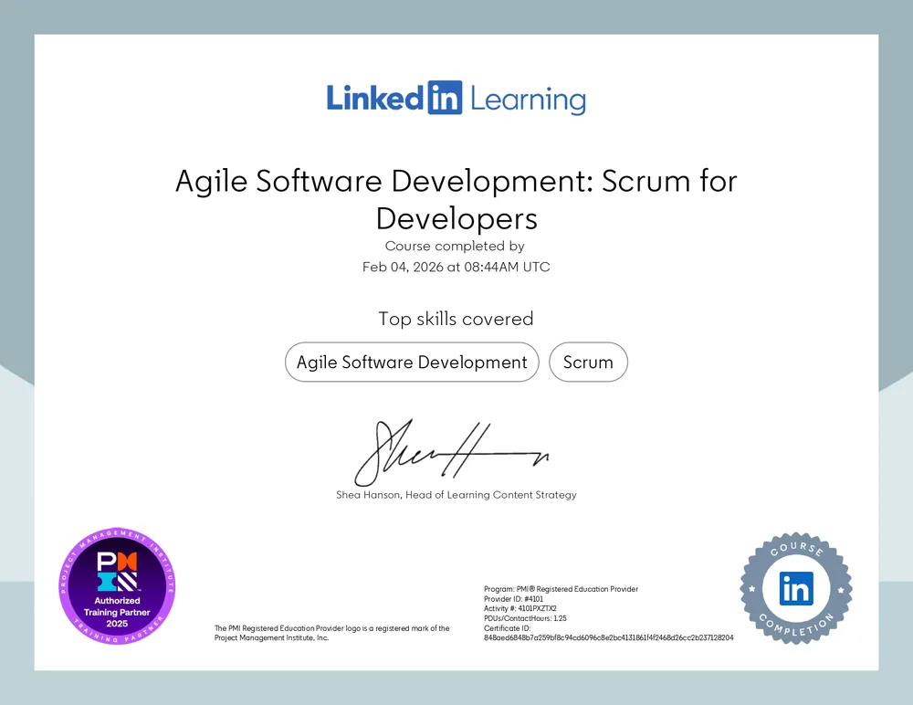 Agile Software Development: Scrum for Developers