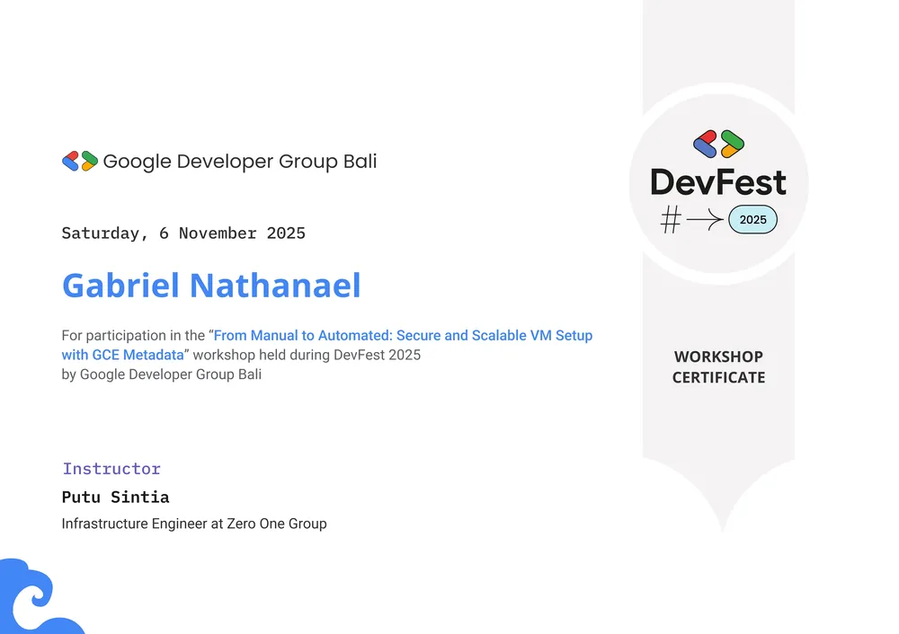 DevFest 2025 Workshop (GCE VM Automation)